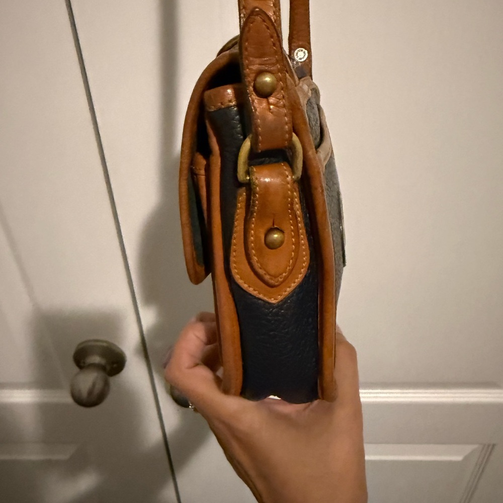 Dooney & Bourke Blue and Brown Small Leather Bag - Picture 6 of 10